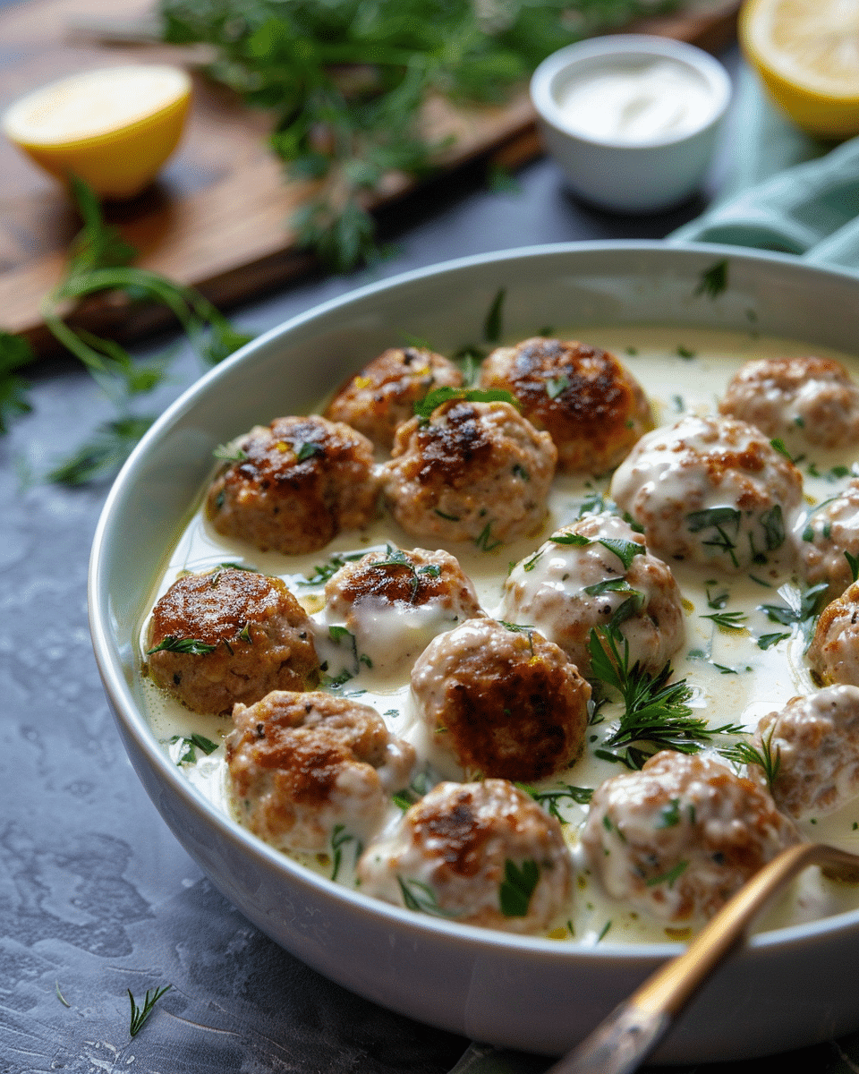 Keftedes In Lemon Sauce