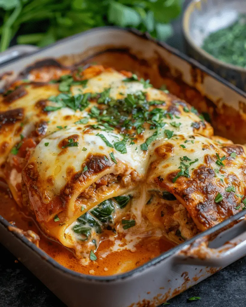 Lasagna Stuffed Chicken