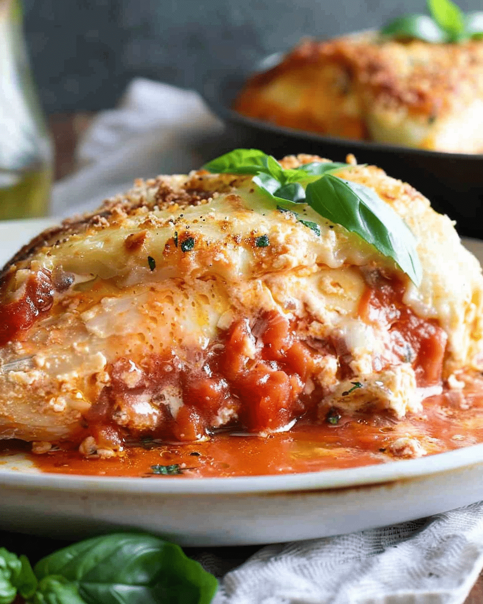 Lasagna Stuffed Chicken