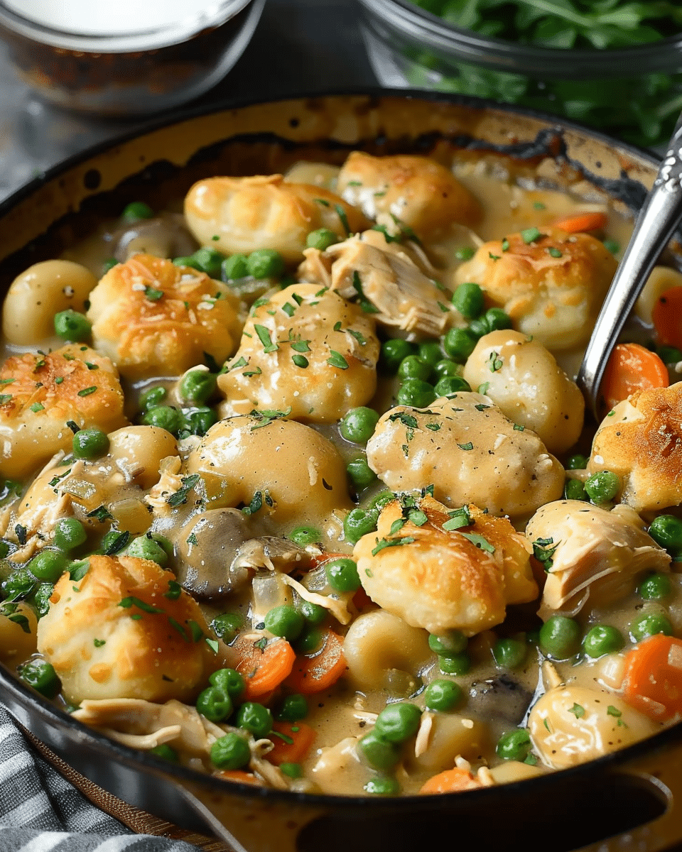 One pot gnocchi chicken pot pie