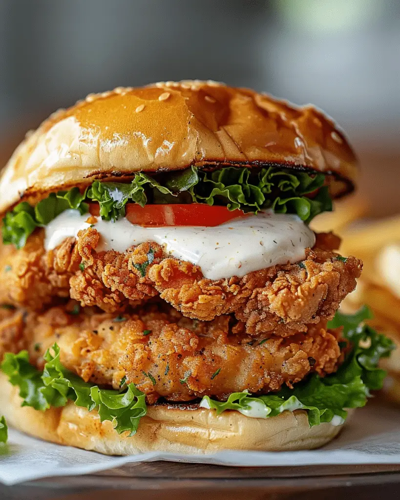 Cajun Crispy Chicken Sandwich With Garlic Aioli: Irresistibly Juicy!