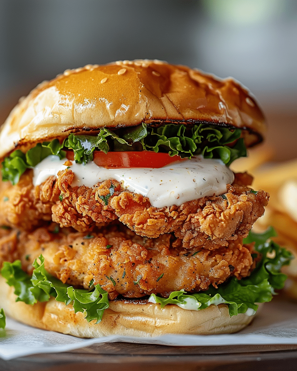 Cajun Crispy Chicken Sandwich With Garlic Aioli: Irresistibly Juicy!