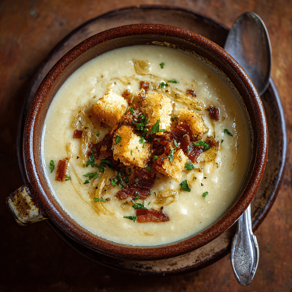 Soothing Hangover Cure Garlic Potato Soup