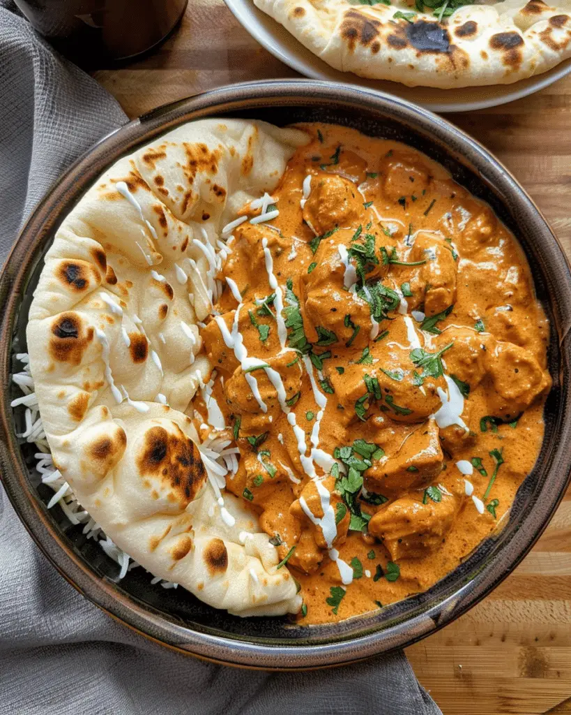 Garlic Pepper Chicken With Soft Naan