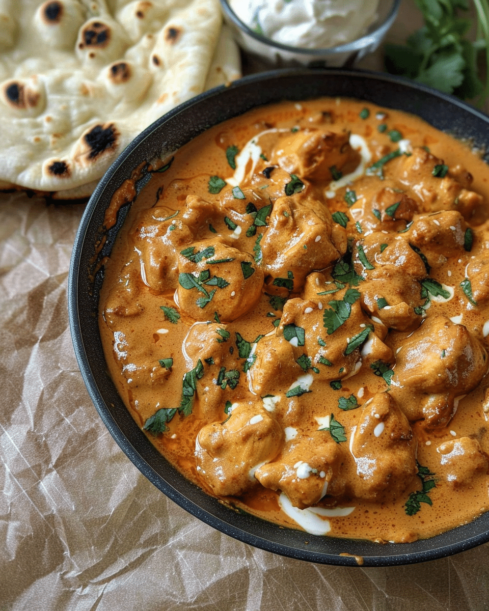 Garlic Pepper Chicken With Soft Naan