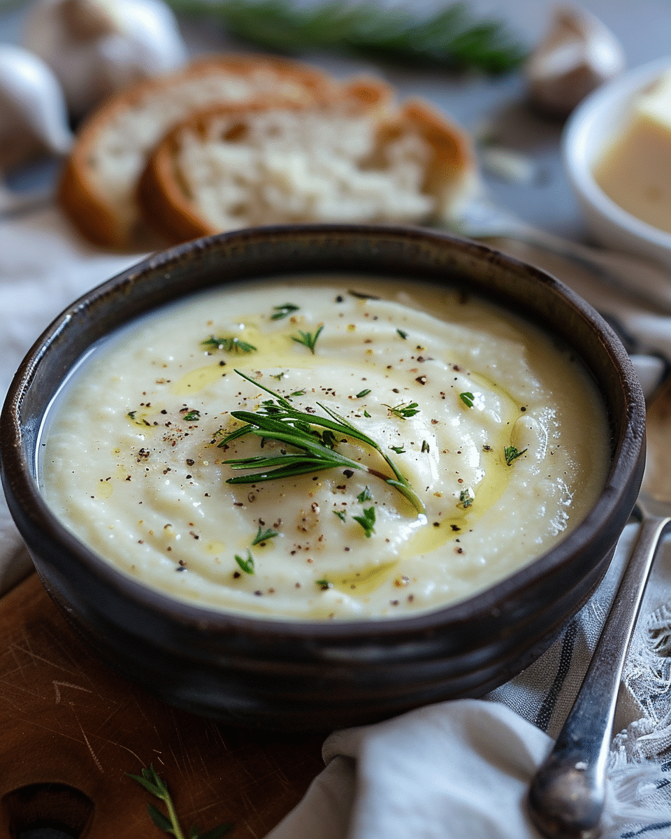 Soothing Hangover Cure Garlic Potato Soup