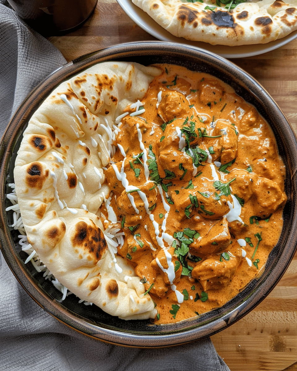 Garlic Pepper Chicken With Soft Naan