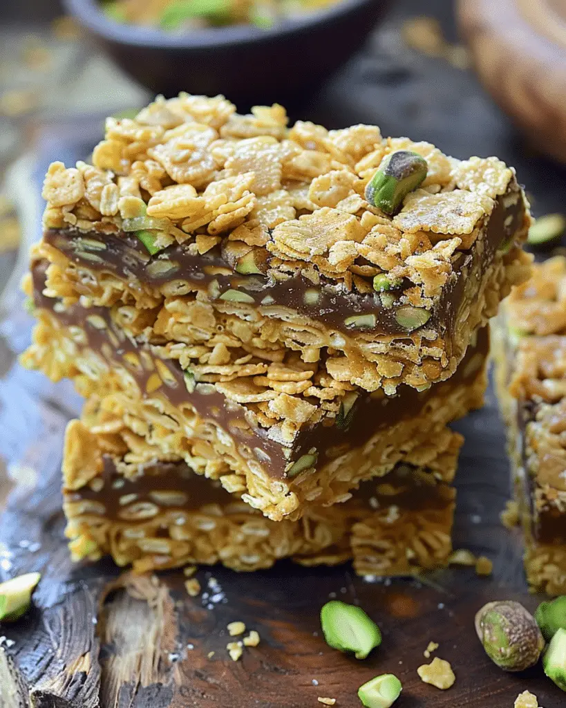 Pistachio Cornflake Crunch Bars