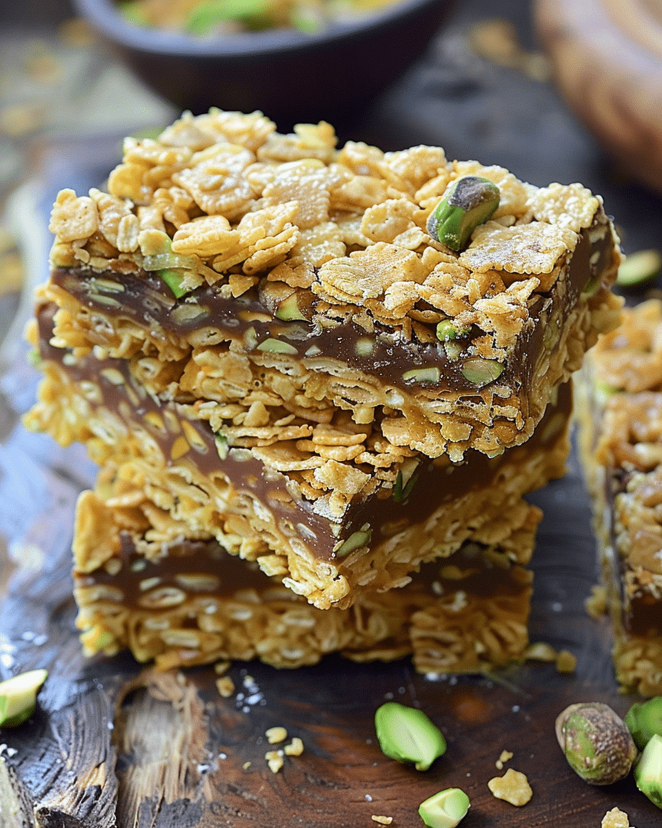 Pistachio Cornflake Crunch Bars