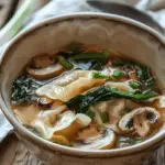 Potsticker Soup with Mushrooms & Bok Choy