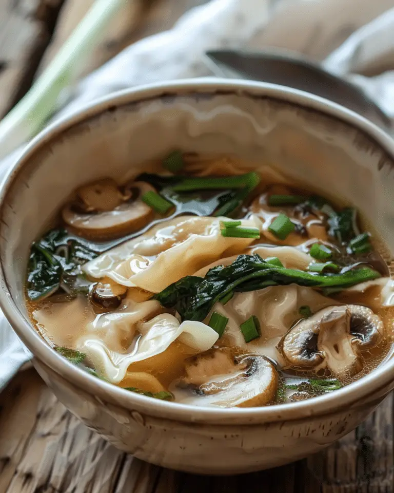 Potsticker Soup with Mushrooms & Bok Choy