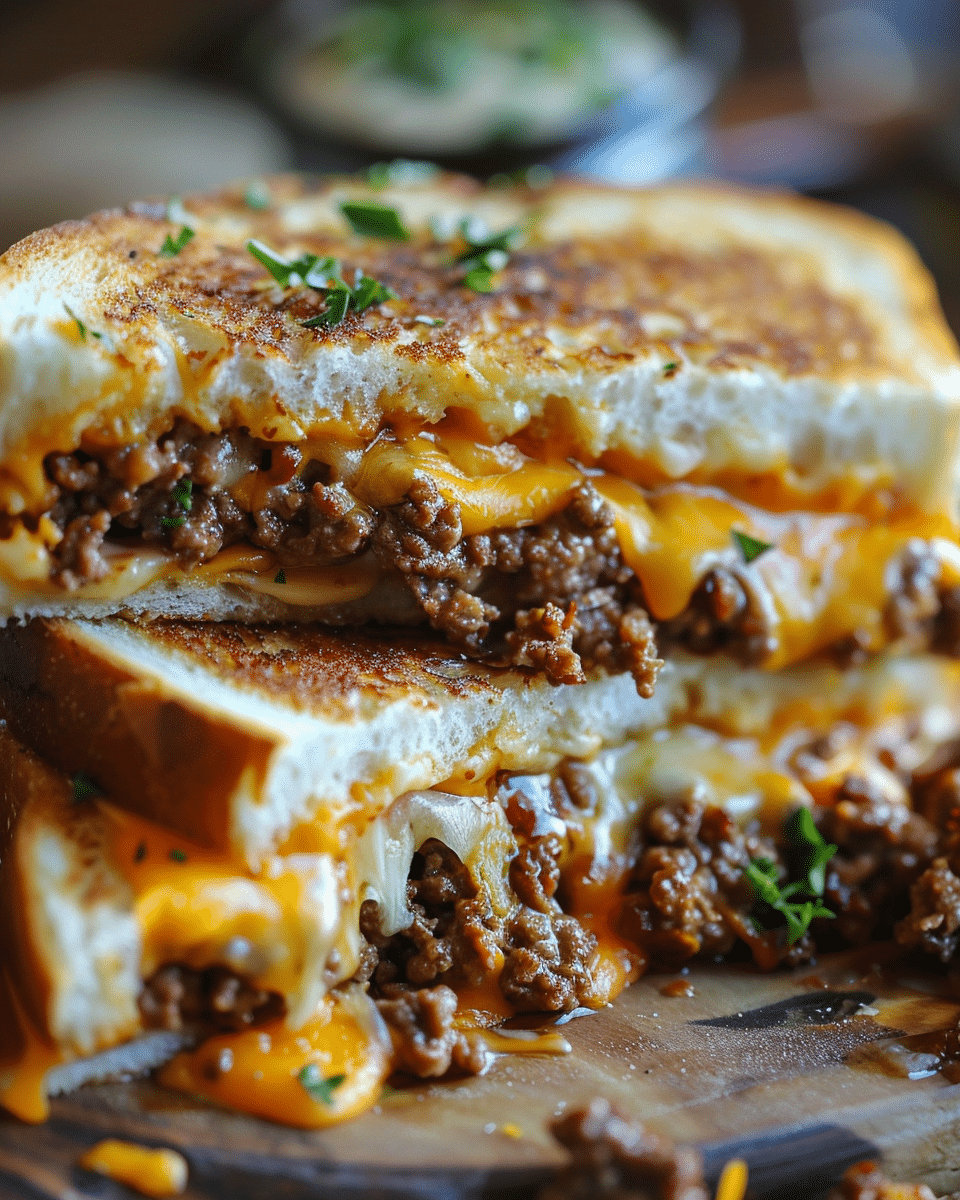 Ultimate Cheesy Ground Beef Melt
