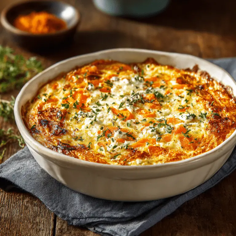 Cheesy Garlic Carrot Gratin – Creamy, Sweet & Savory