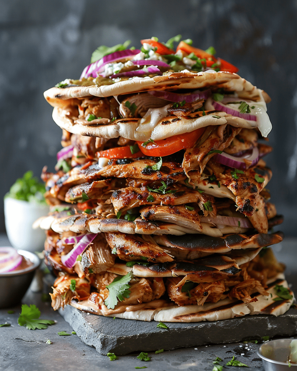 Easy Chicken Shawarma Tower Baked in the Oven