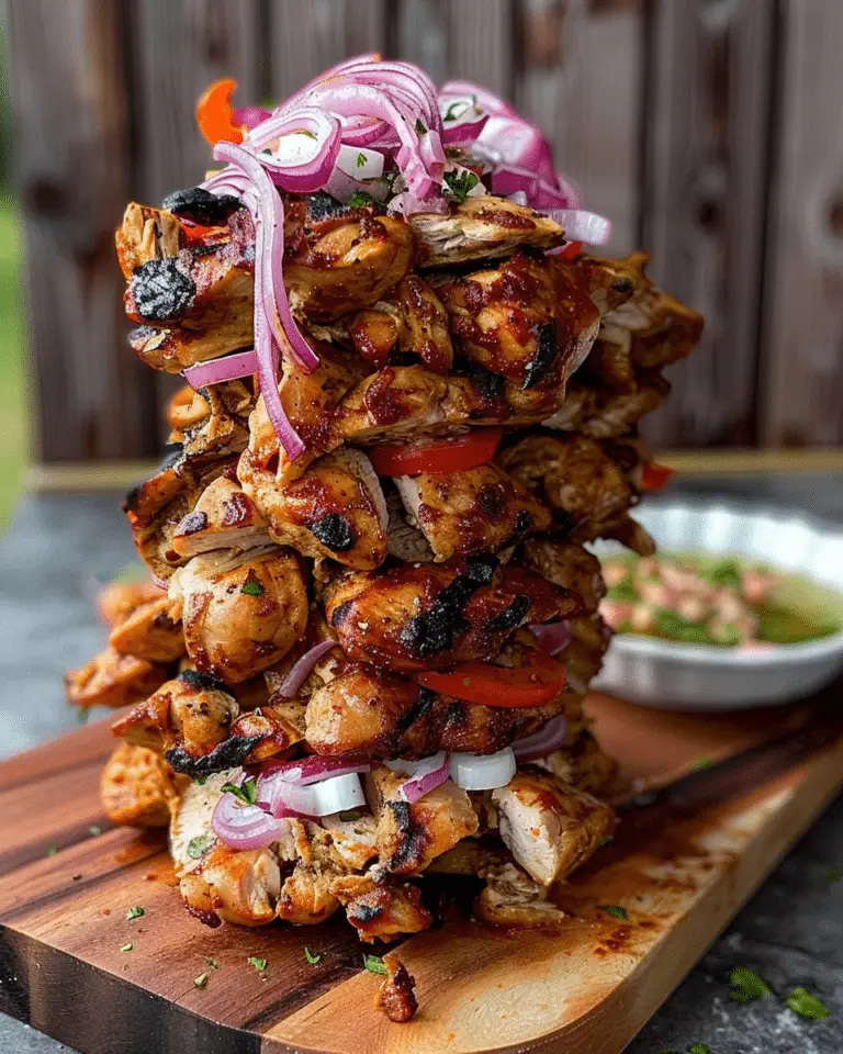 Easy Chicken Shawarma Tower Baked in the Oven