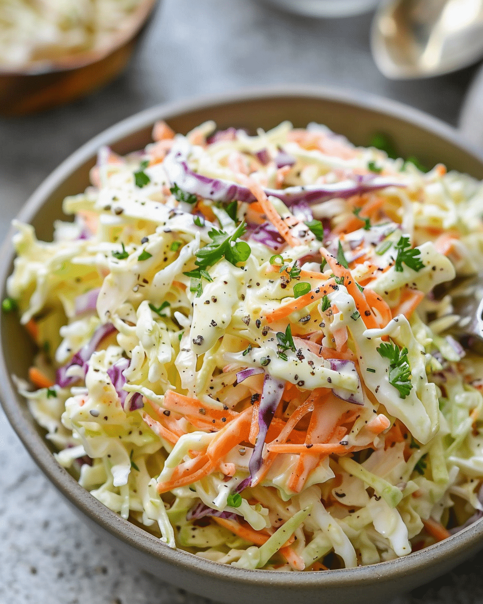 Super Creamy Coleslaw Salad