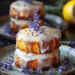 Mini Lemon Cakes With Lavender Glaze