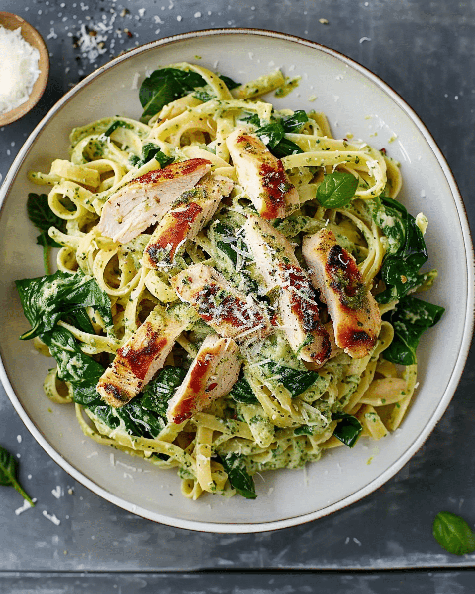 Creamy Chicken Pesto Pasta