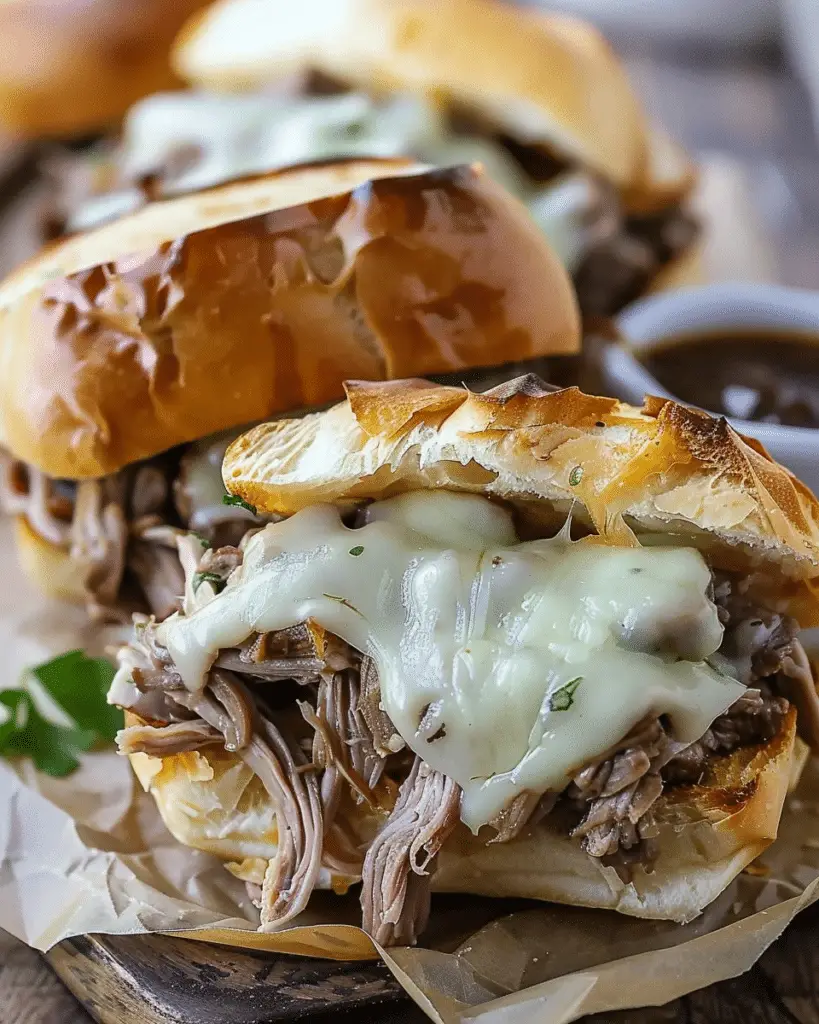 Crockpot French Dip Sandwiches
