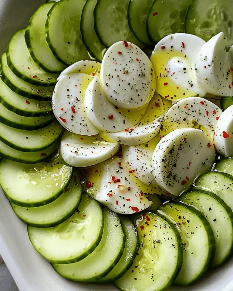Cucumber mozzarella salad