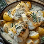 Cod & Potatoes In Rosemary Cream Sauce