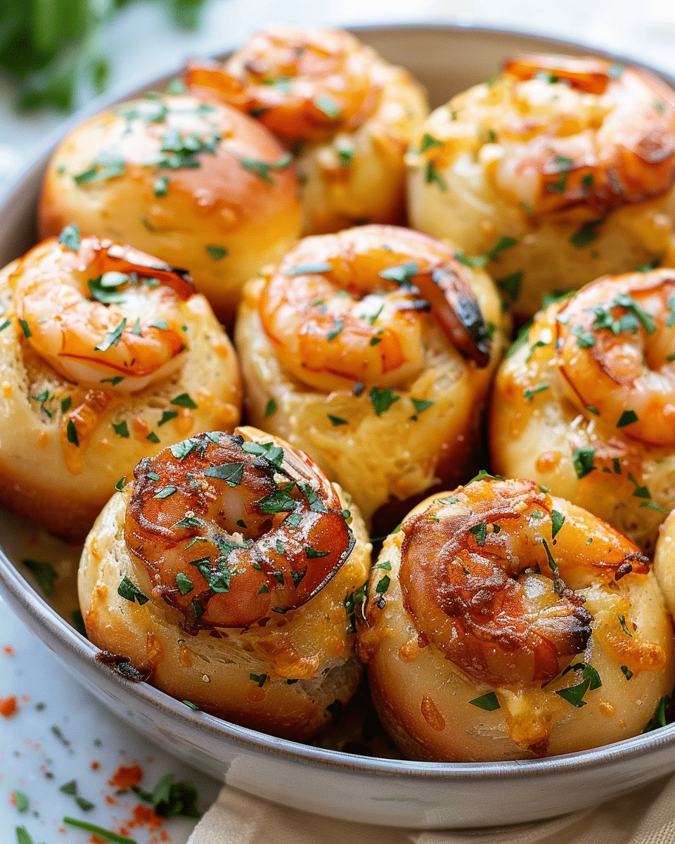 Crabby Shrimp Garlic Bread