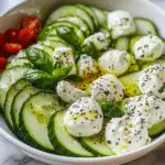 Cucumber mozzarella salad