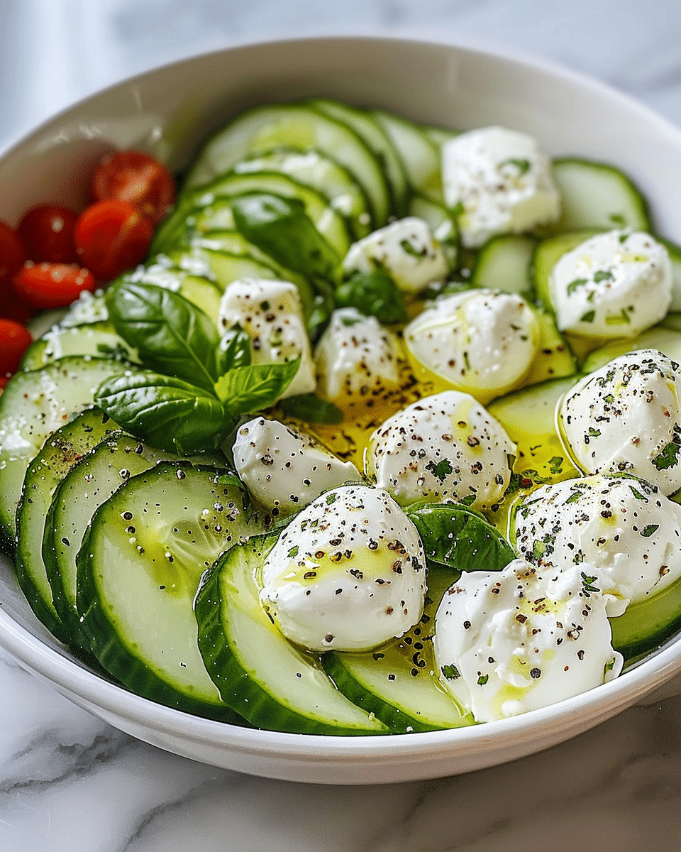 Cucumber mozzarella salad