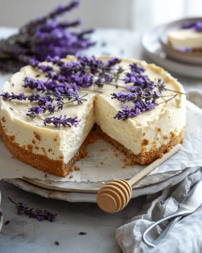 Delicious Honey Lavender Cheesecake to Brighten Your Day
