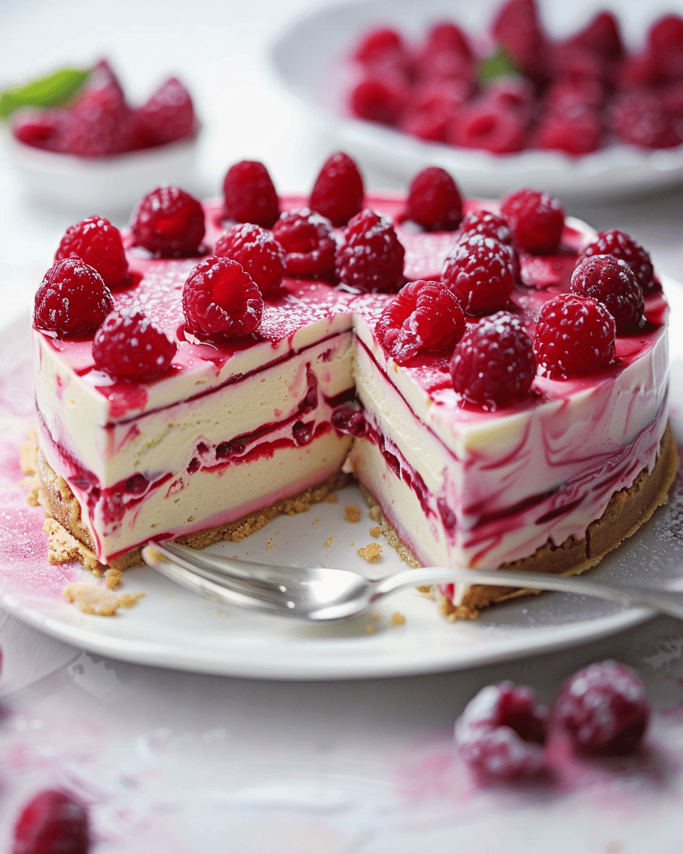 No-Bake Raspberry Cheesecake