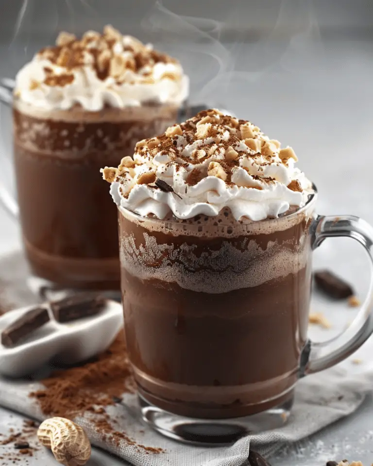 Peanut butter frozen hot chocolate