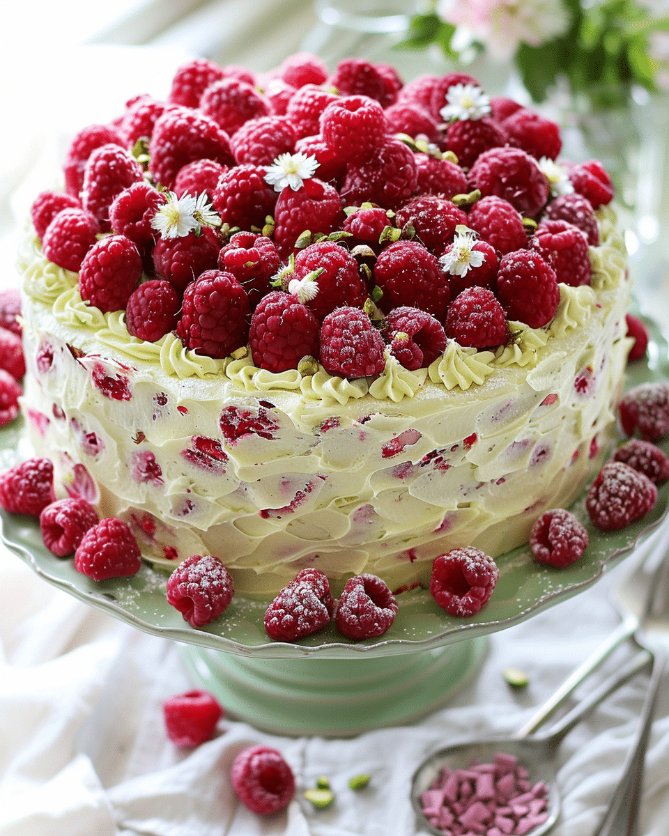 Pistachio Raspberry Cake: A Celebration of Flavor and Color