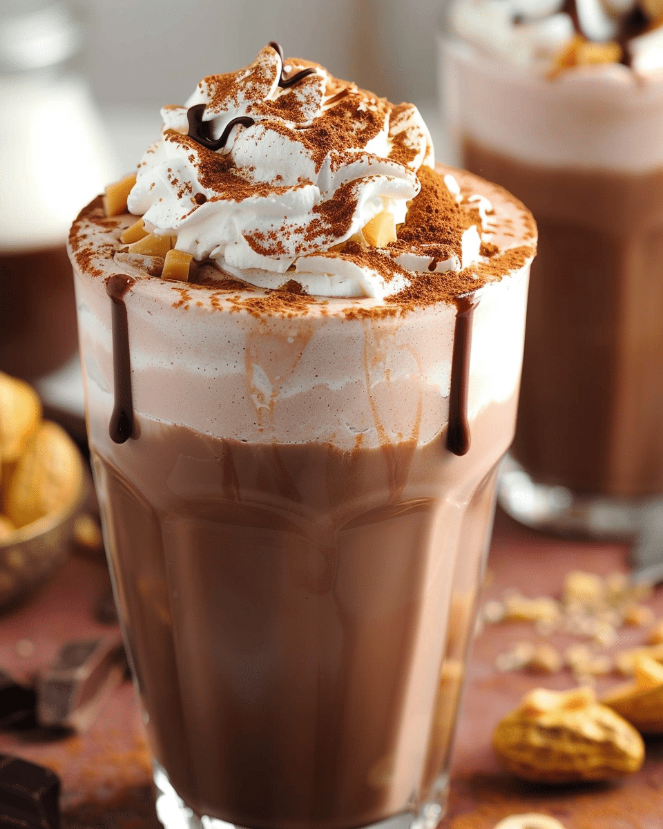 Peanut butter frozen hot chocolate