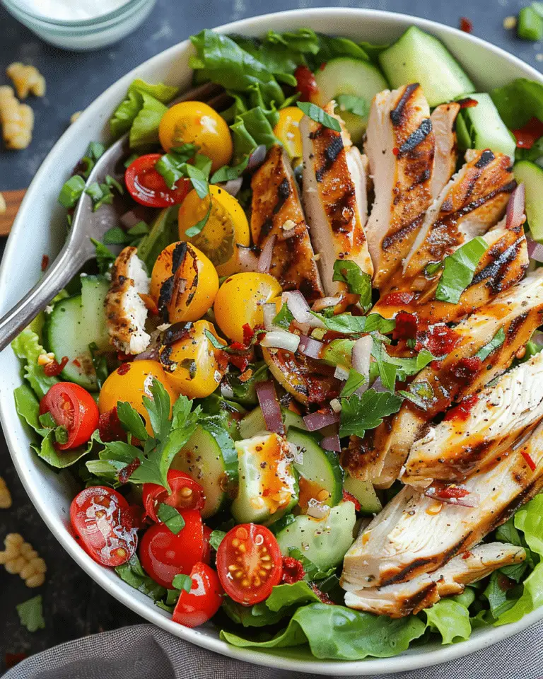 Grilled Chicken Salad + Homemade Sweet Onion Dressing