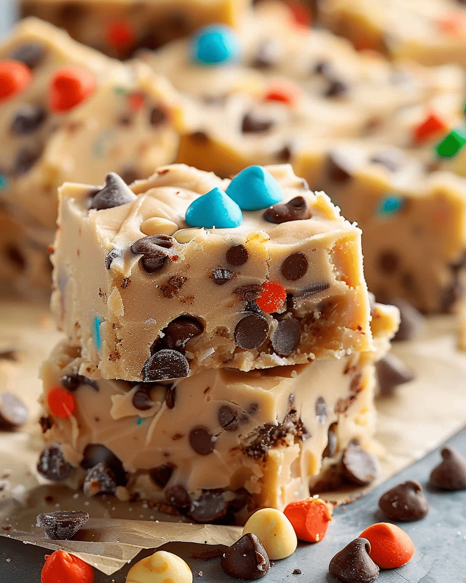 Monster Cookie Dough Fudge