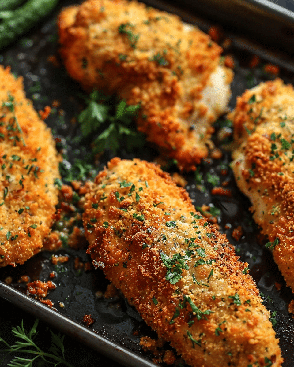 Crispy Dill Pickle Parmesan Chicken
