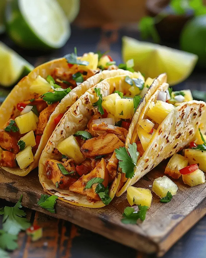 Pineapple Chicken Tacos