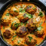 Thai Chicken Meatballs in Coconut Curry