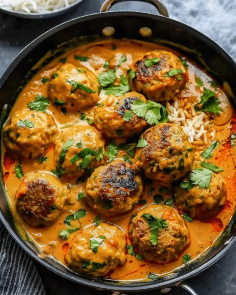 Thai Chicken Meatballs in Coconut Curry