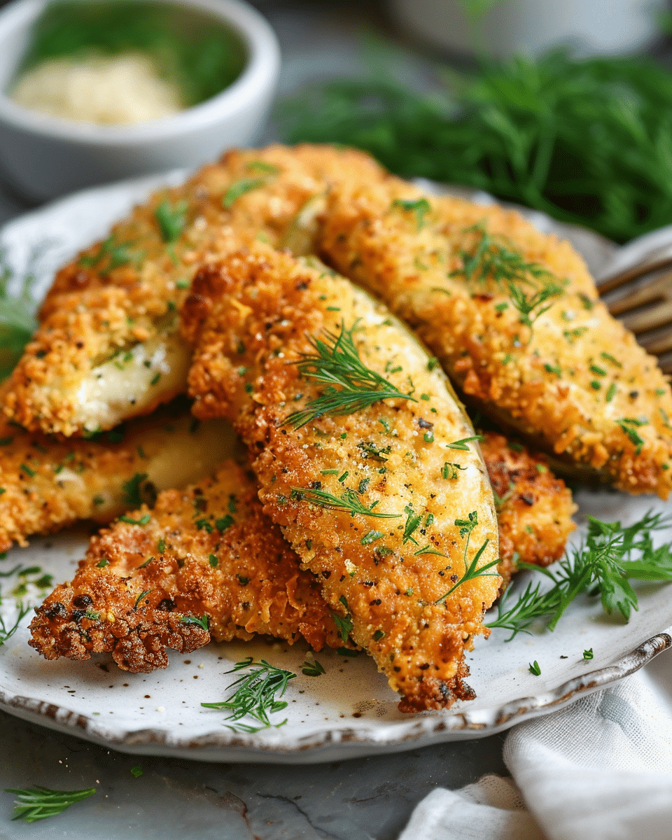 Crispy Dill Pickle Parmesan Chicken