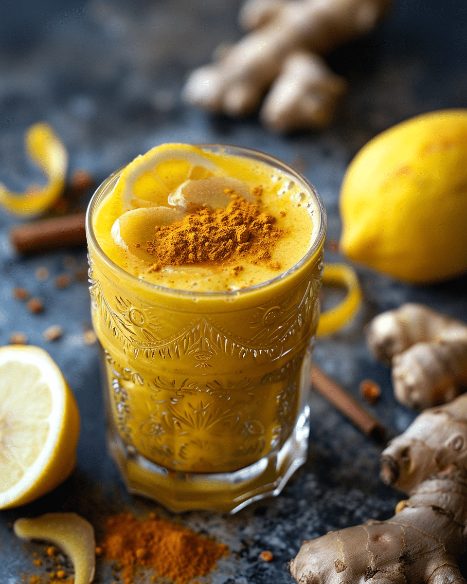 Lemon Ginger Turmeric Wellness Shots