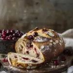 Cranberry brie sourdough bread