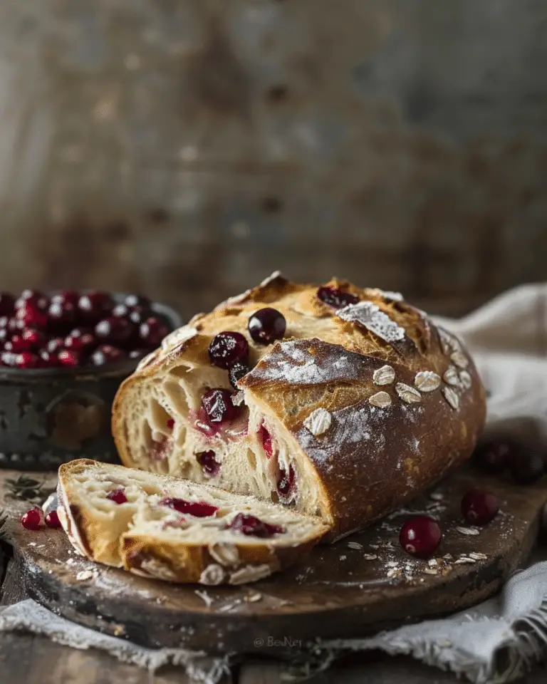Cranberry brie sourdough bread