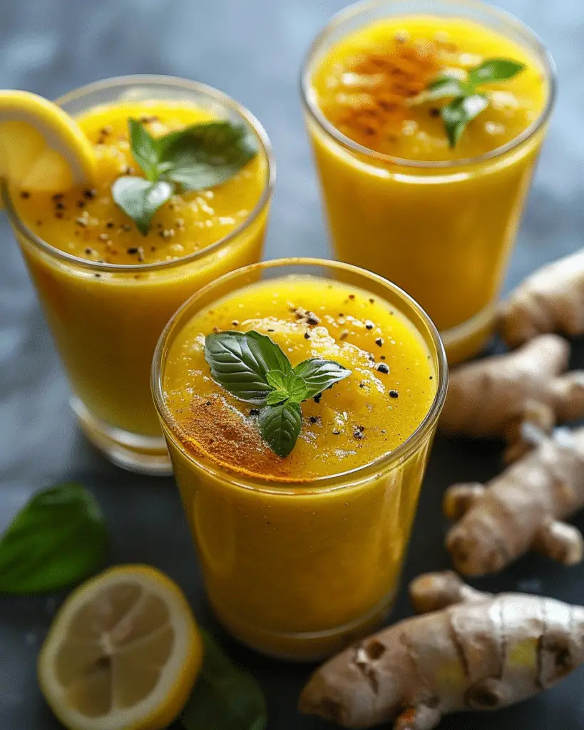 Lemon Ginger Turmeric Wellness Shots
