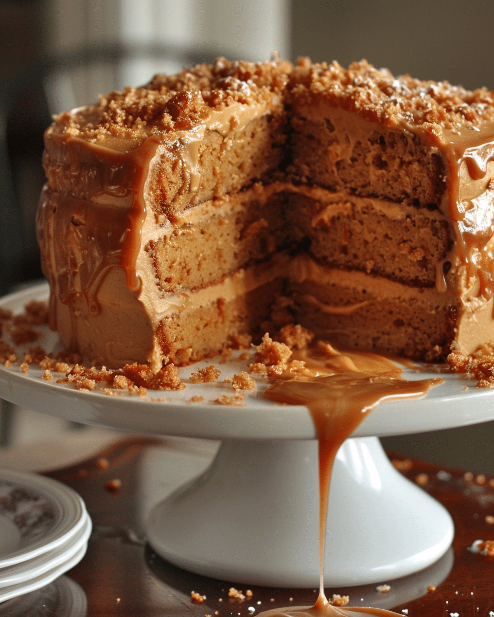 Gooey Coffee Caramel Cake