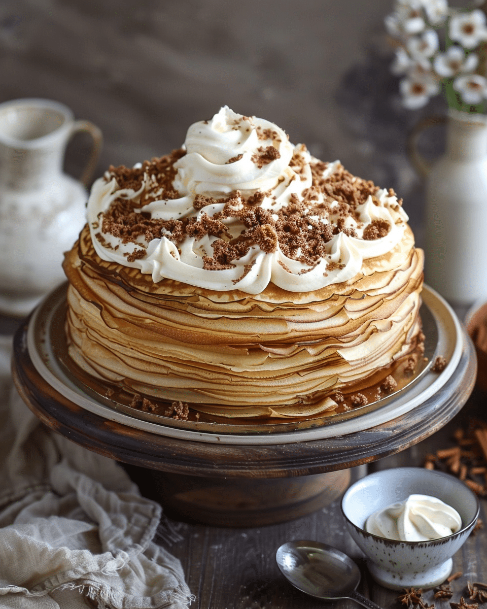 Vanilla & Speculoos Crêpe Cake