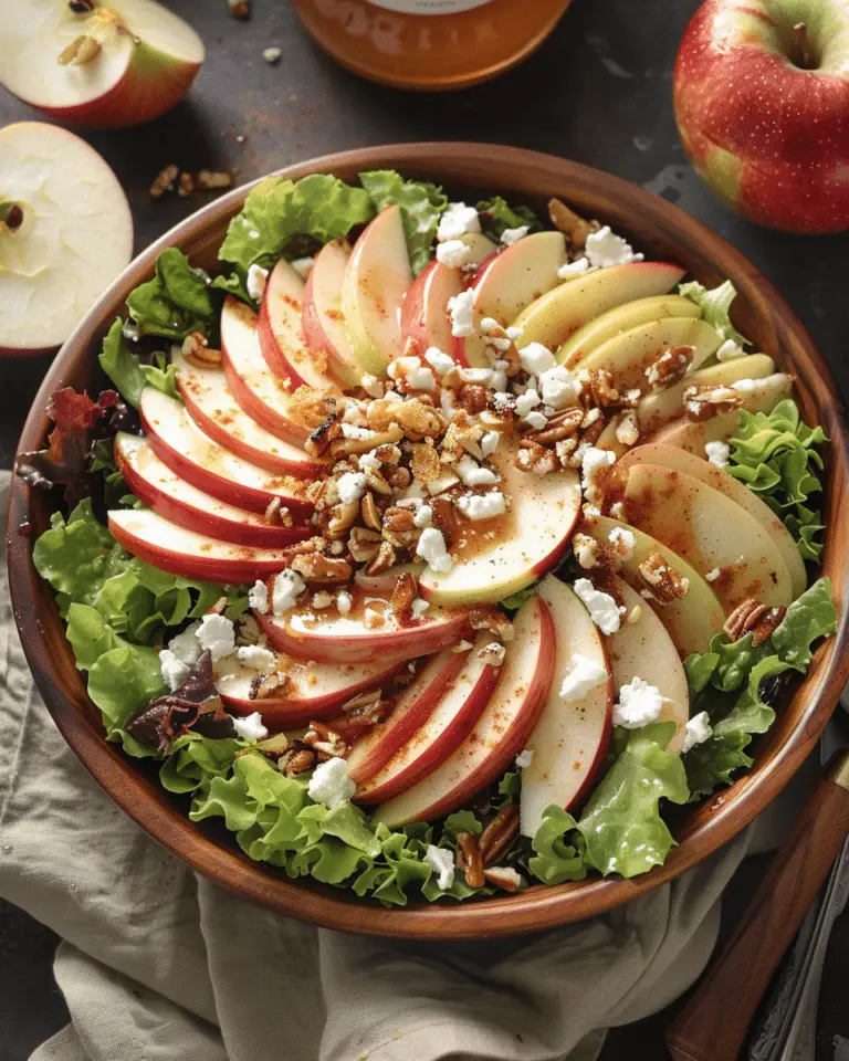 5 fall flavors: honeycrisp apple feta salad