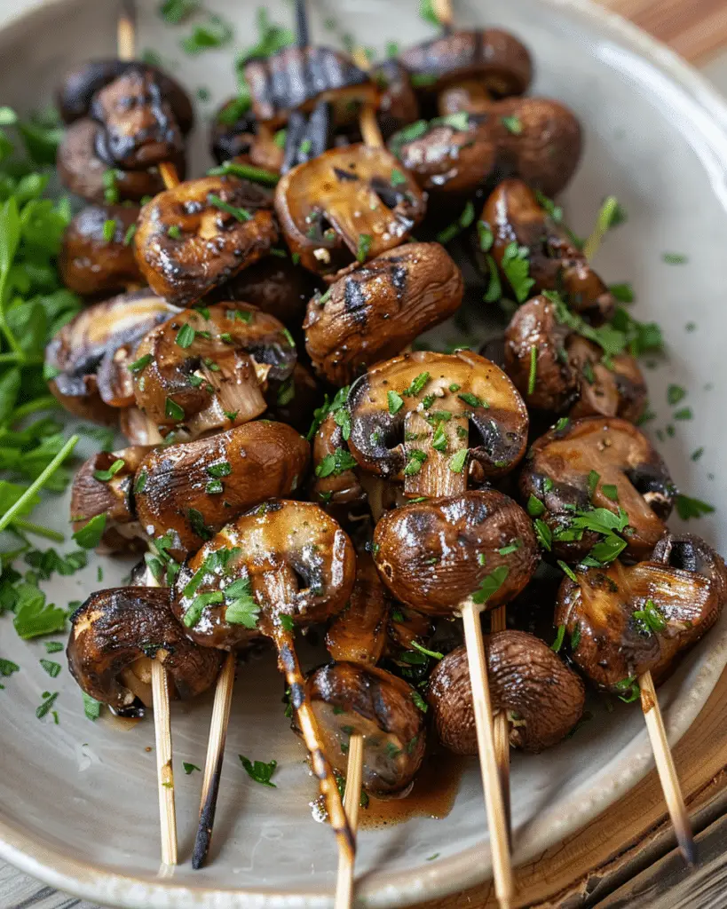 Grilled Mushroom Skewers