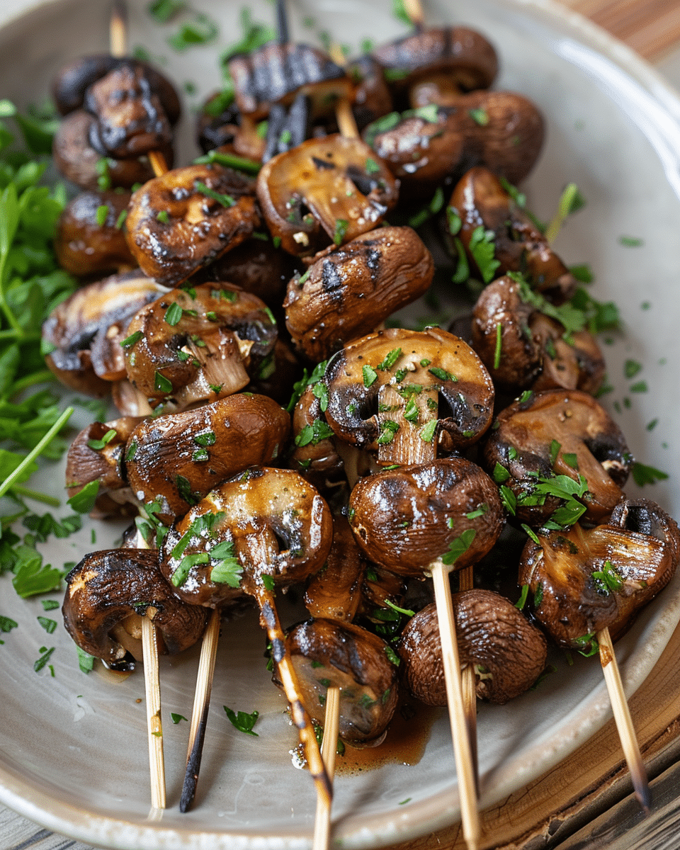Grilled Mushroom Skewers