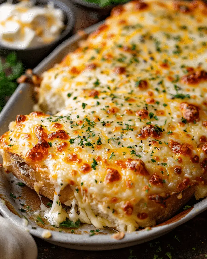 Cheesy Garlic Bread – Loaded, Gooey & Full of Flavor